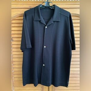 Tommy Bahama Black Short Sleeve Button-Up Shirt